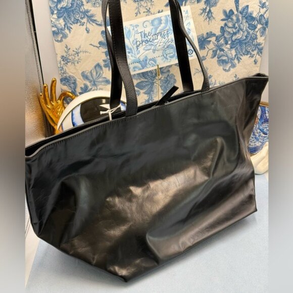 🆕 ALEXANDER WANG 🧿 NWOT Punch Crackle Leather Tote, Black Leather - AUTHENTIC - Picture 6 of 16